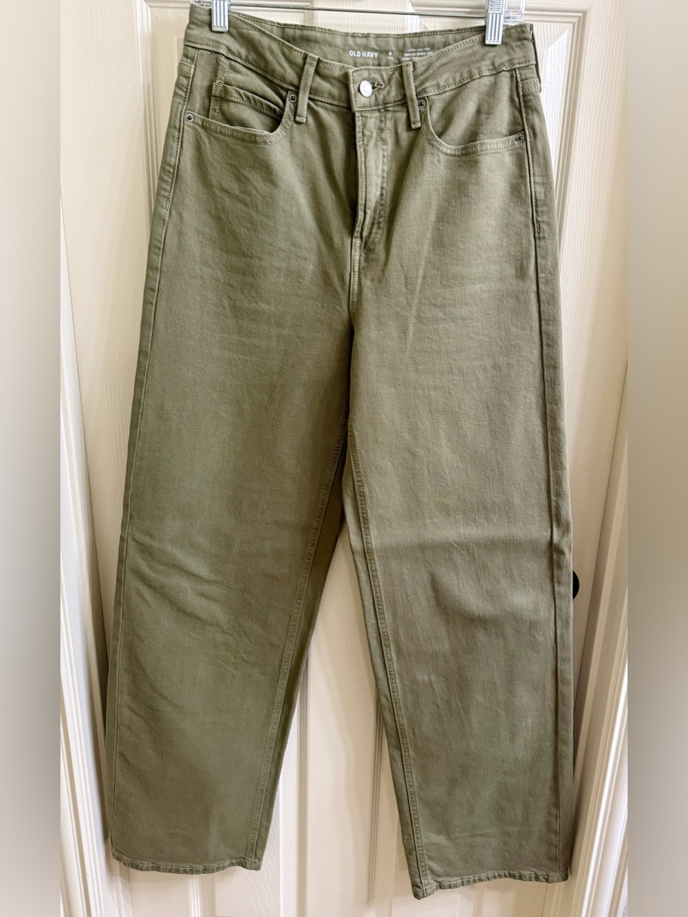 Old Navy Women's Tall Length Extra High Rise Wide Leg Pants in Olive Green